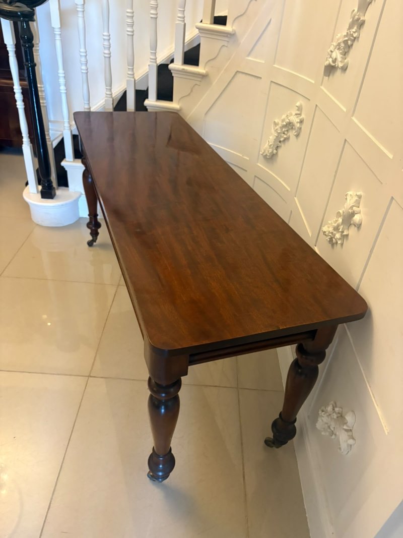 Antique Victorian Figured Mahogany Hall Console Table - Image 4