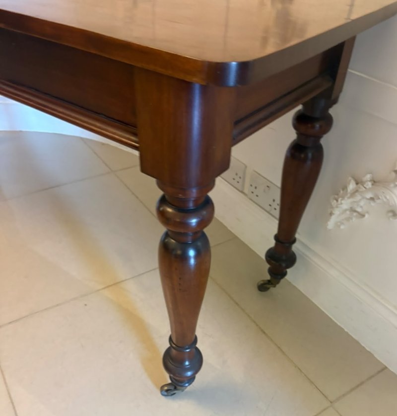 Antique Victorian Figured Mahogany Hall Console Table - Image 10