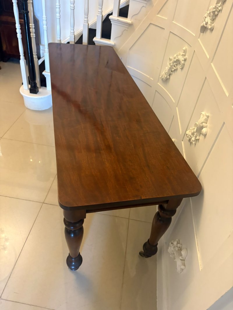 Antique Victorian Figured Mahogany Hall Console Table - Image 7