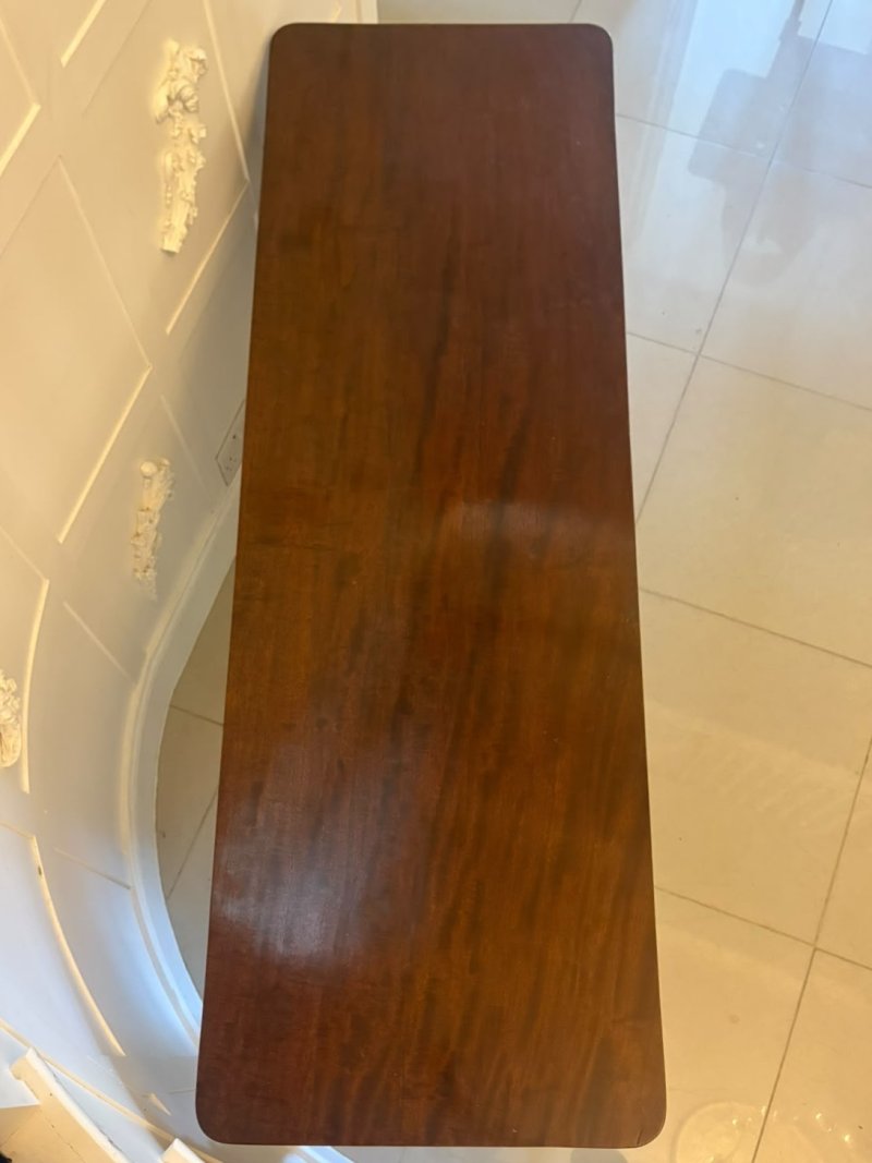 Antique Victorian Figured Mahogany Hall Console Table - Image 8