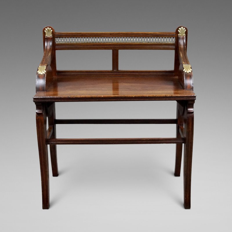 An Excellent Mahogany Jas Shoolbred Bench