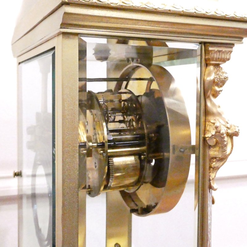 French Onyx & Champleve Four Glass Mantel Clock - Image 13