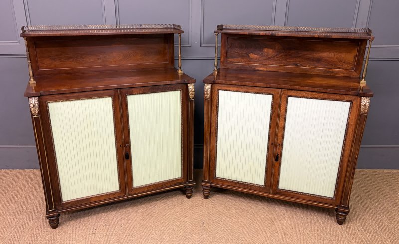Pair of Regency Rosewood Side Cabinets