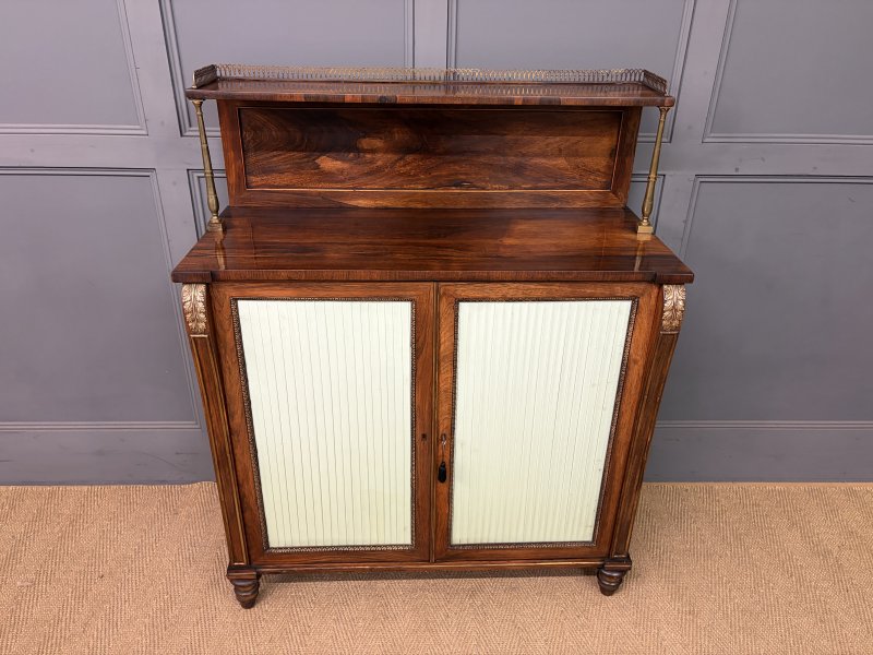 Pair of Regency Rosewood Side Cabinets - Image 14