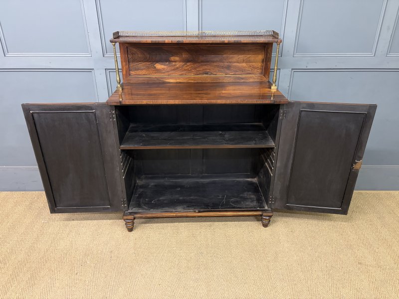 Pair of Regency Rosewood Side Cabinets - Image 17