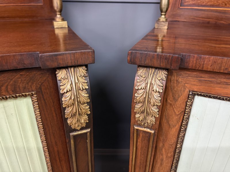 Pair of Regency Rosewood Side Cabinets - Image 12
