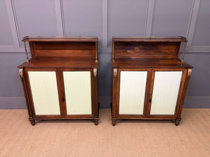 Pair of Regency Rosewood Side Cabinets - Image 20