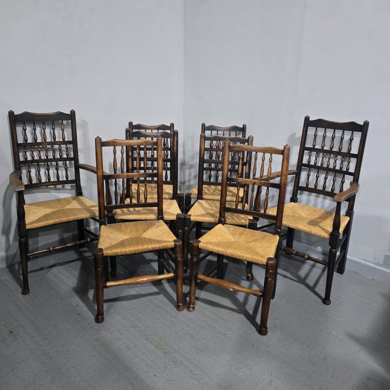 Harlequin Set of Eight Kitchen Dining Chairs - Image 3