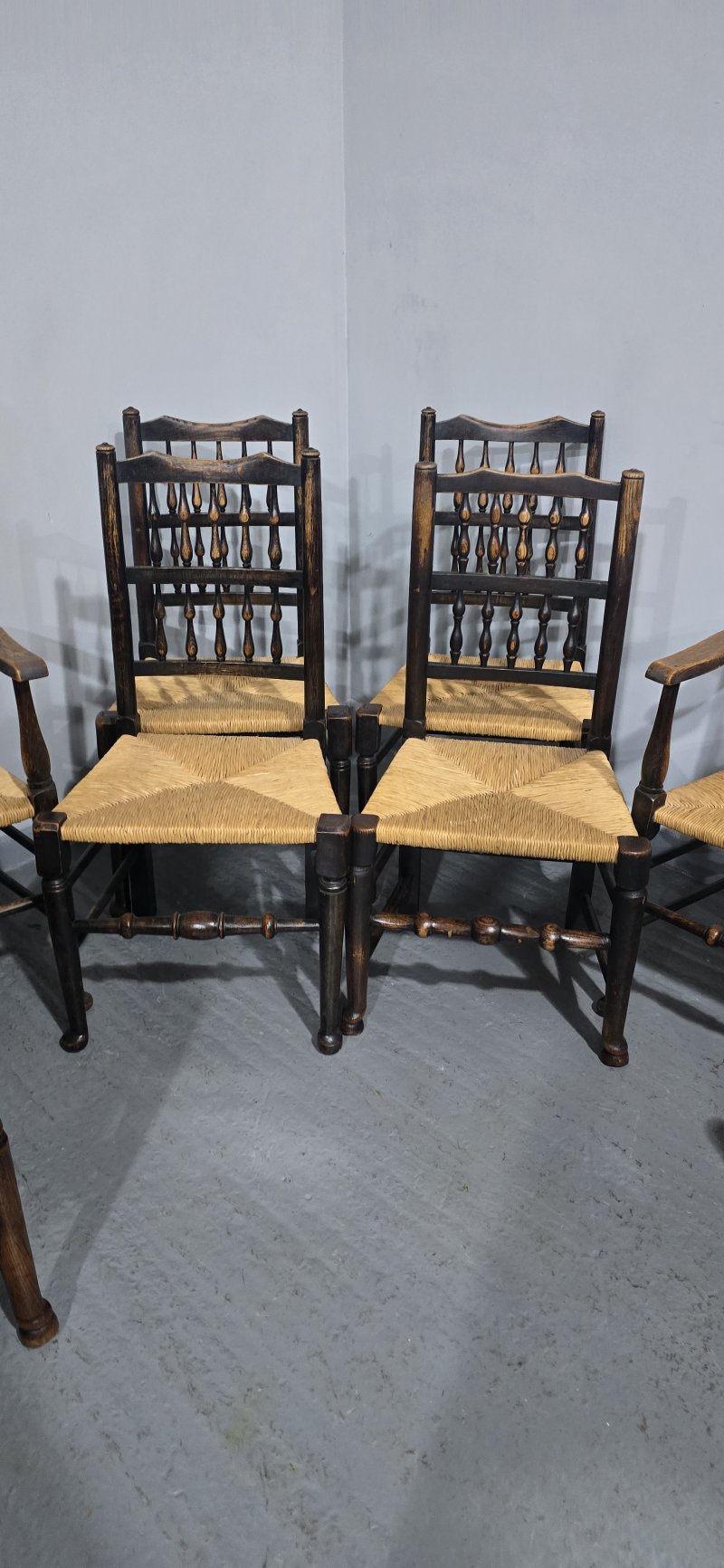 Harlequin Set of Eight Kitchen Dining Chairs - Image 7