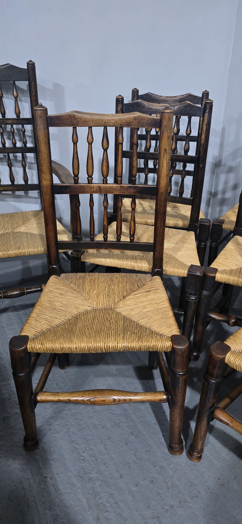 Harlequin Set of Eight Kitchen Dining Chairs - Image 5