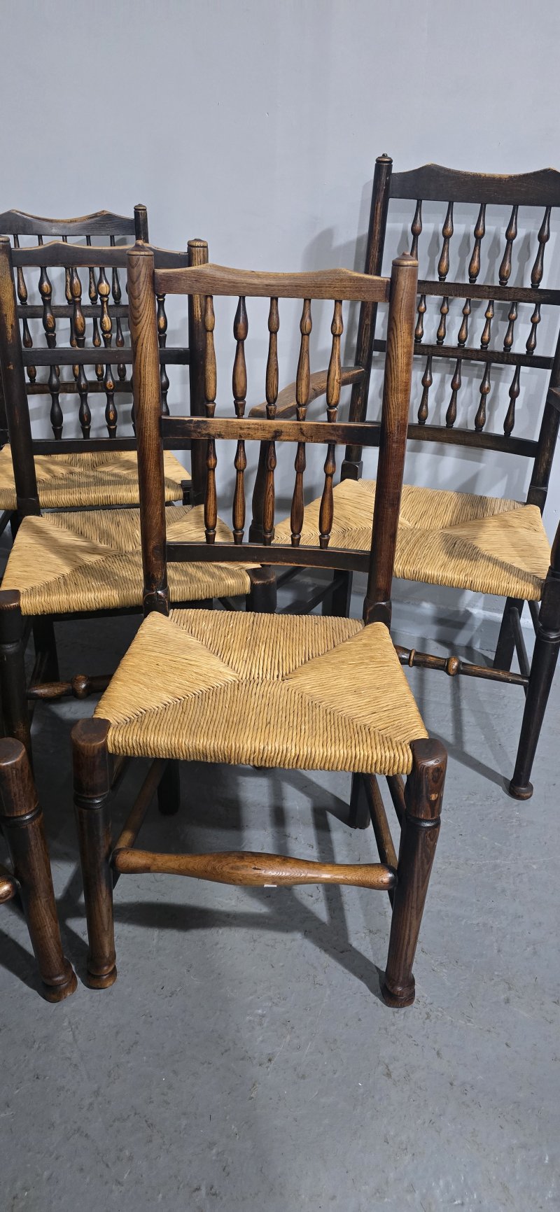 Harlequin Set of Eight Kitchen Dining Chairs - Image 4
