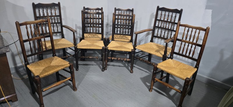 Harlequin Set of Eight Kitchen Dining Chairs - Image 6