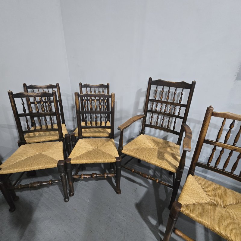 Harlequin Set of Eight Kitchen Dining Chairs - Image 14
