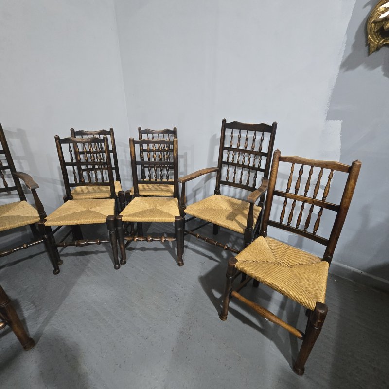 Harlequin Set of Eight Kitchen Dining Chairs - Image 13