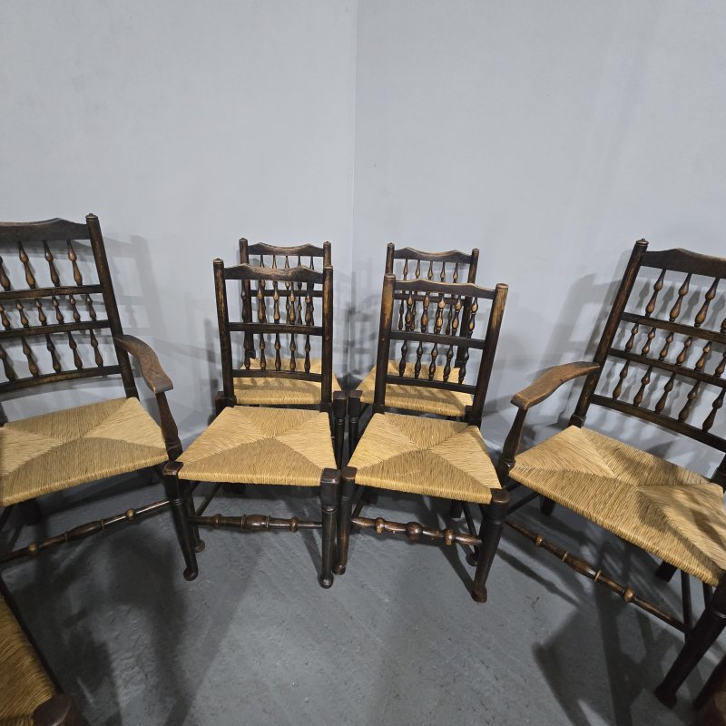 Harlequin Set of Eight Kitchen Dining Chairs - Image 15