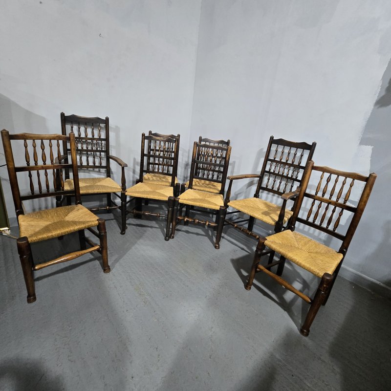 Harlequin Set of Eight Kitchen Dining Chairs - Image 12