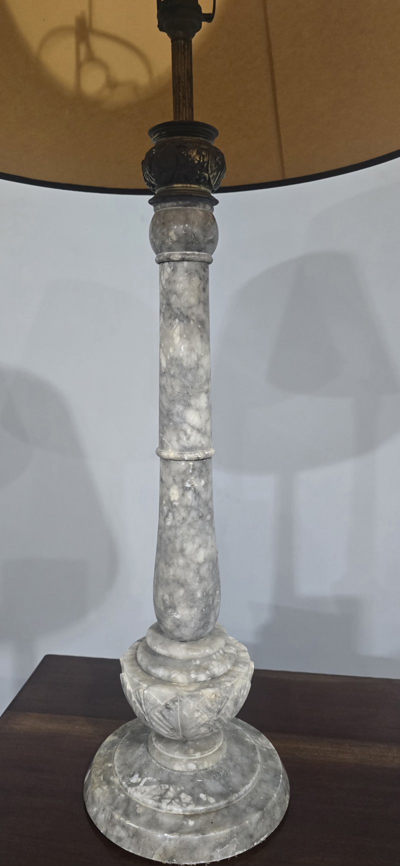 Large French Marble Lamp - Image 3