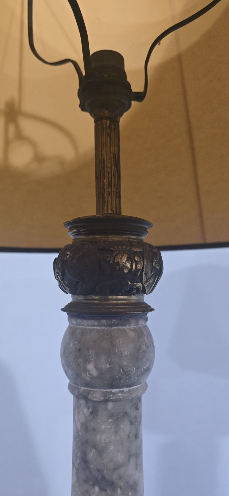 Large French Marble Lamp - Image 4
