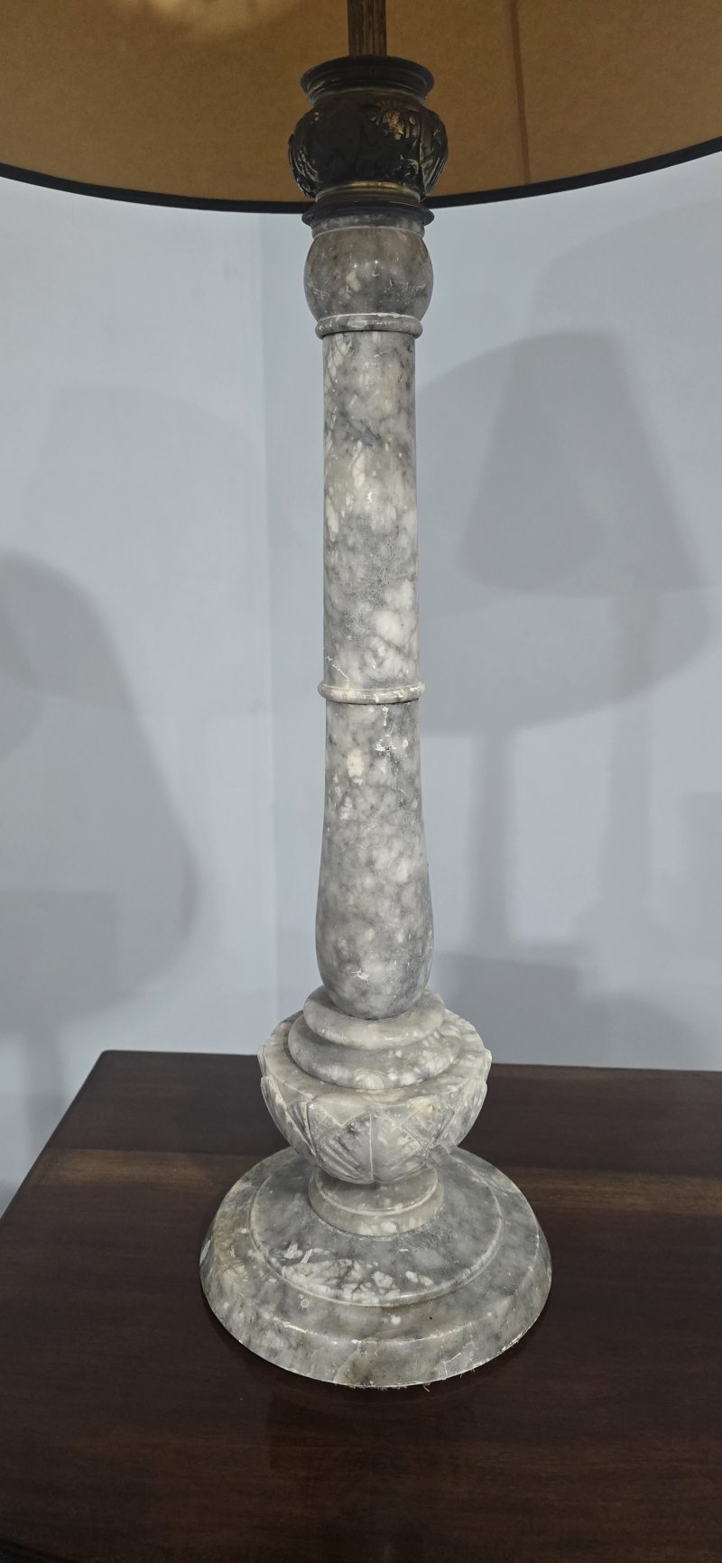 Large French Marble Lamp - Image 5