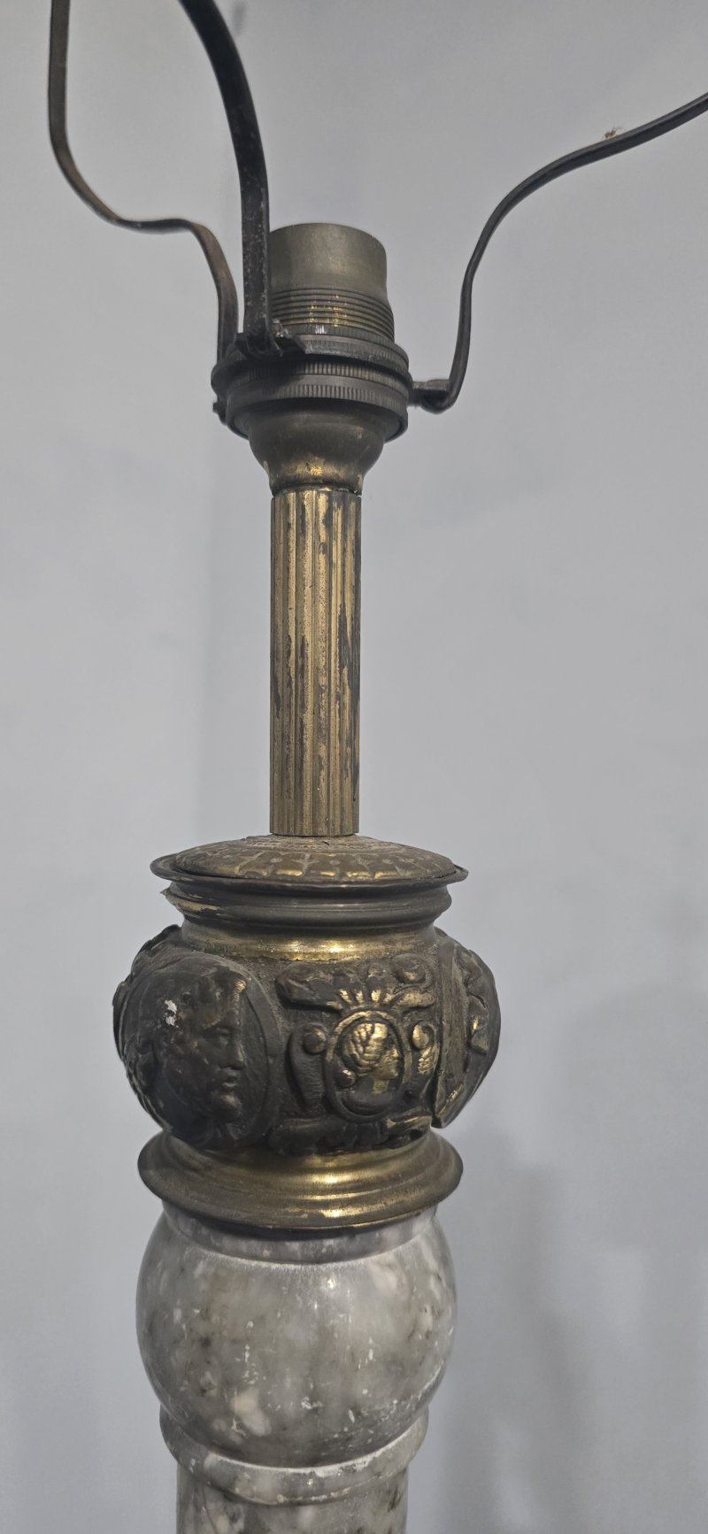 Large French Marble Lamp - Image 8