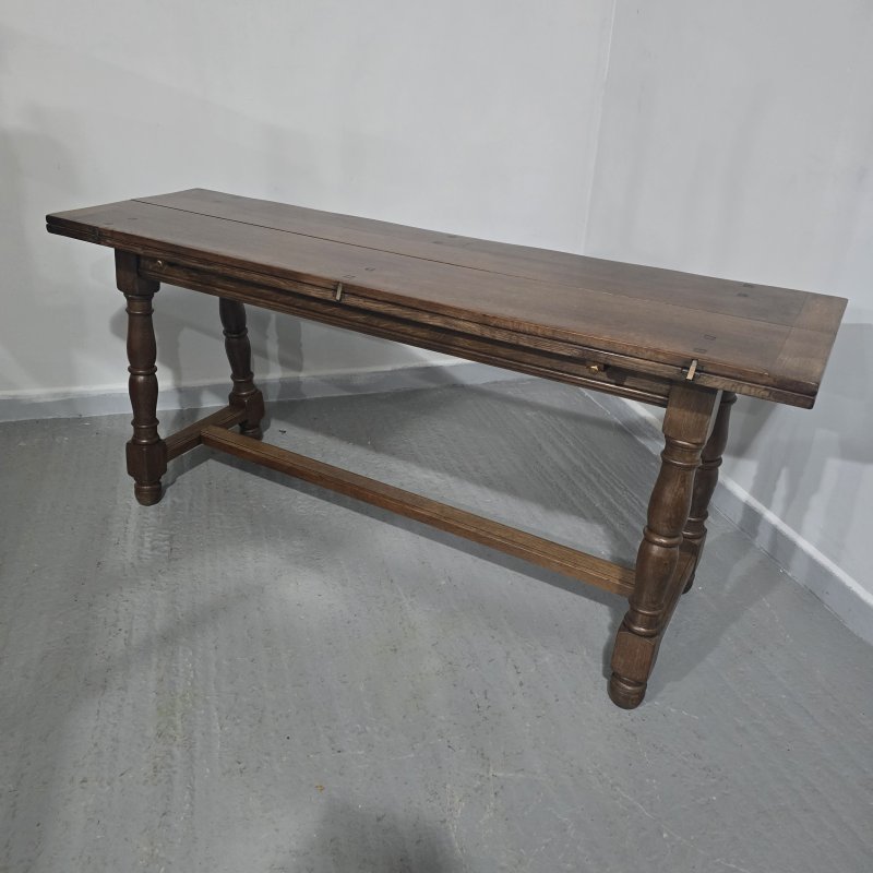Super Oak Kitchen Refrectory Farmhouse Dining Table - Image 9