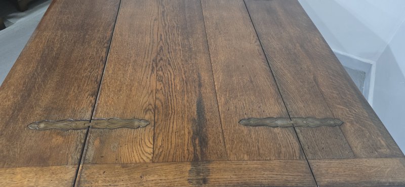 Super Oak Kitchen Refrectory Farmhouse Dining Table - Image 12