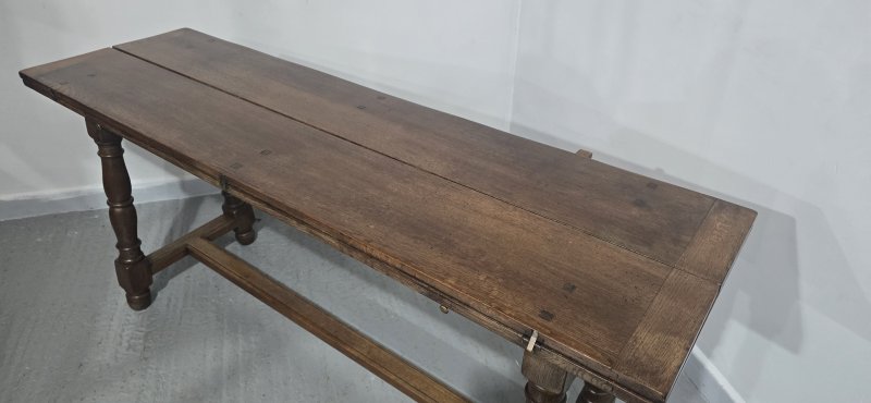 Super Oak Kitchen Refrectory Farmhouse Dining Table - Image 8