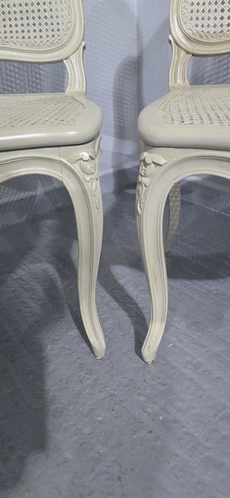 Set Six French Bergere Dining Chairs - Image 11