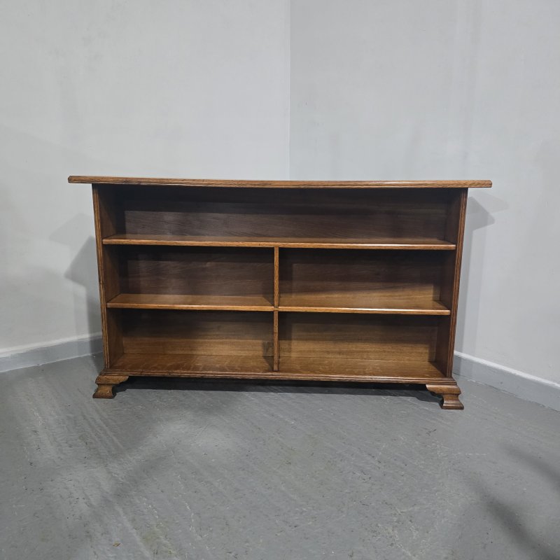 Arts and Crafts Oak Low Bookcase - Image 8