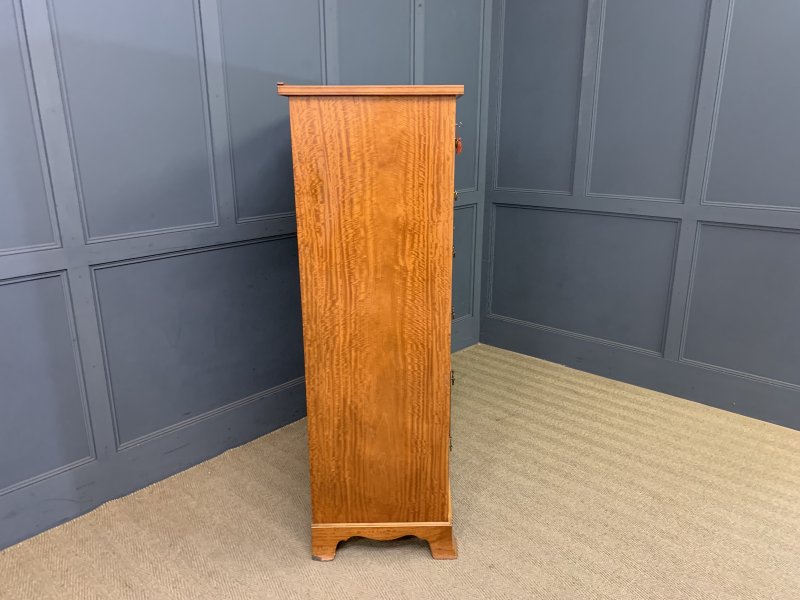 Inlaid Satinwood Tallboy - Image 6