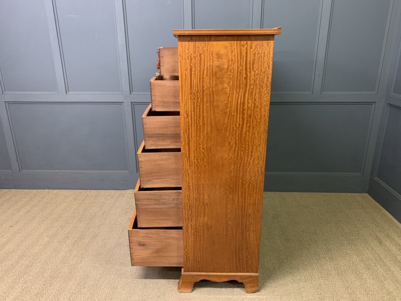 Inlaid Satinwood Tallboy - Image 18