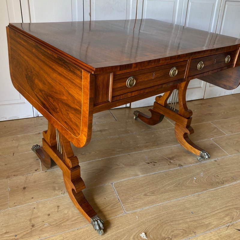 Regency Rosewood Sofa Table - Image 11