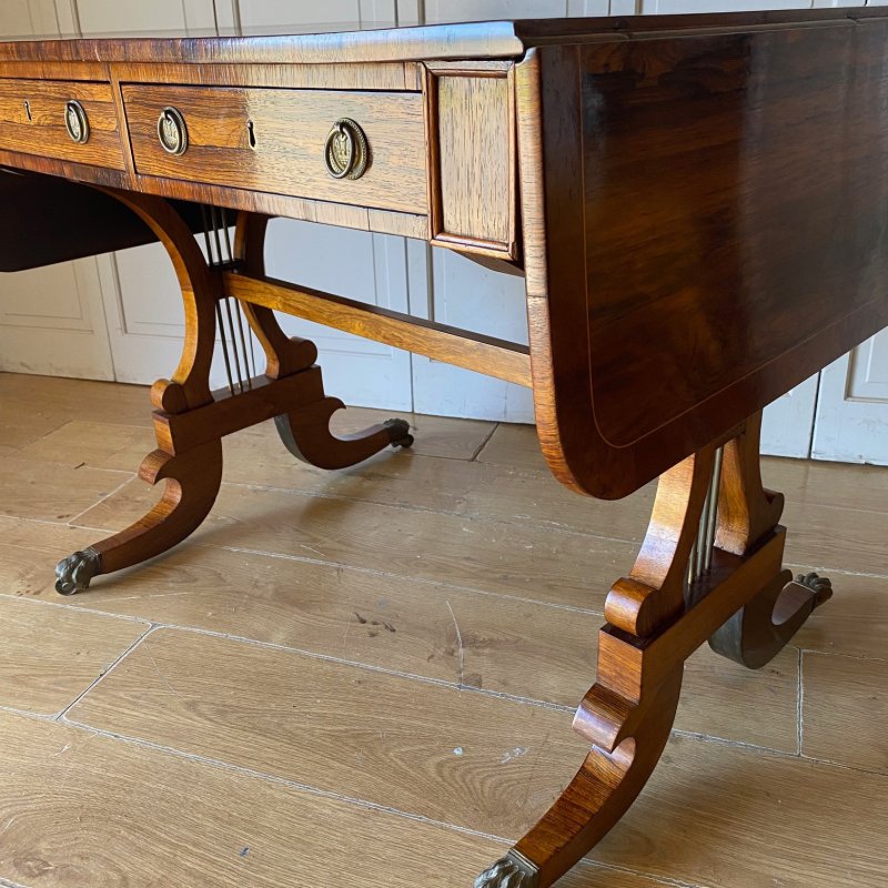 Regency Rosewood Sofa Table - Image 13