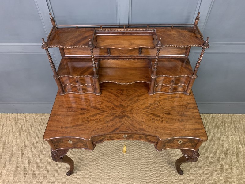 Flame Mahogany Writing Desk - Image 7