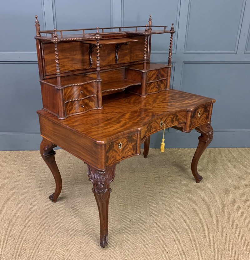 Flame Mahogany Writing Desk - Image 8