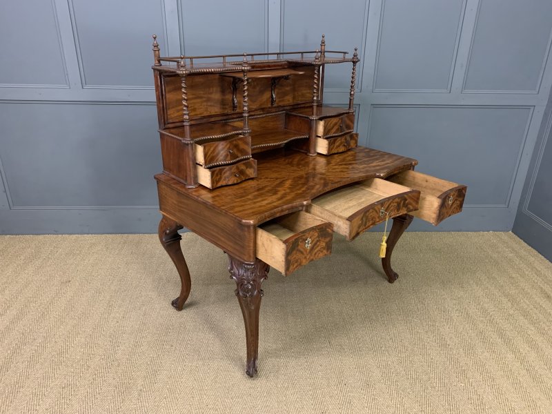 Flame Mahogany Writing Desk - Image 11