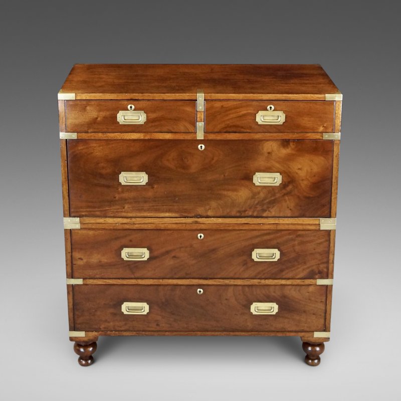 A Particularly Appealing Mahogany Military Chest