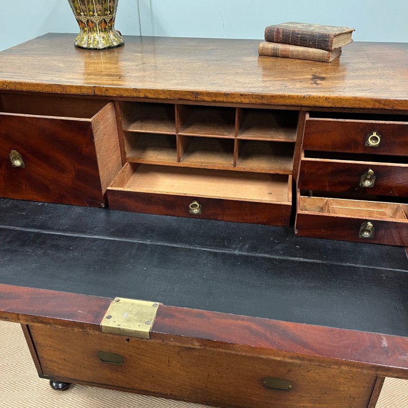 19th Century Campaign Secretarie Chest Of Drawers - Image 7