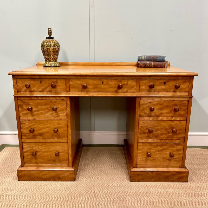 19th Century Satin Birch Heal And Son Desk