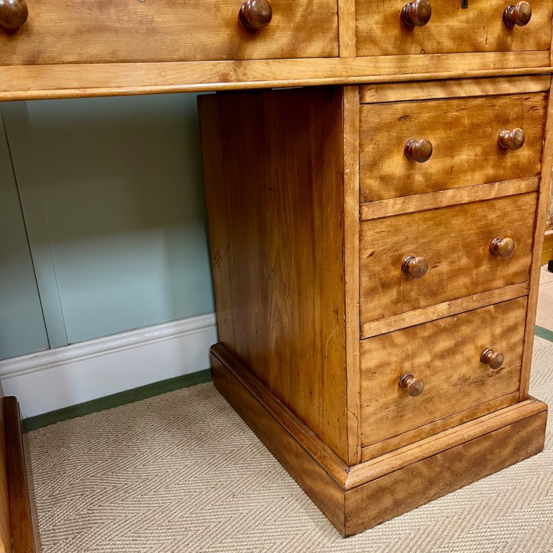 19th Century Satin Birch Heal And Son Desk - Image 5