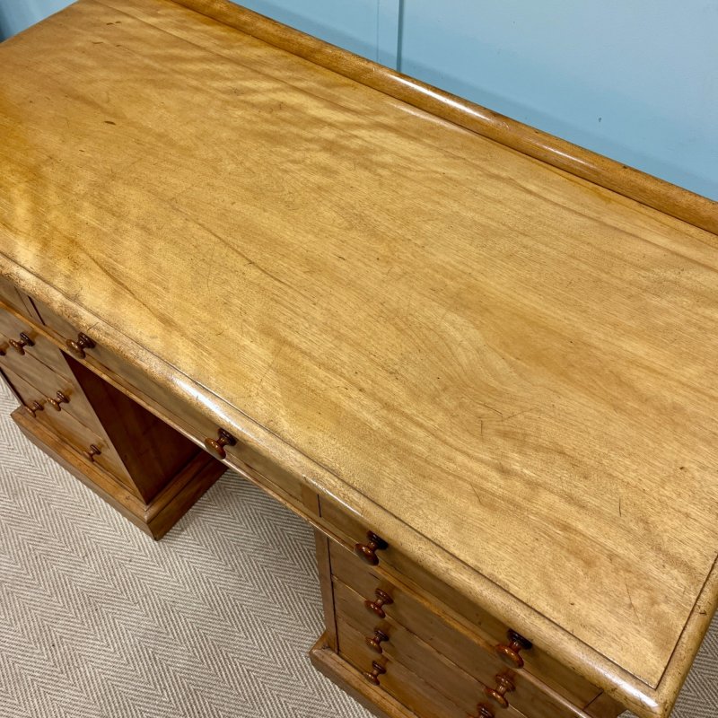 19th Century Satin Birch Heal And Son Desk - Image 7