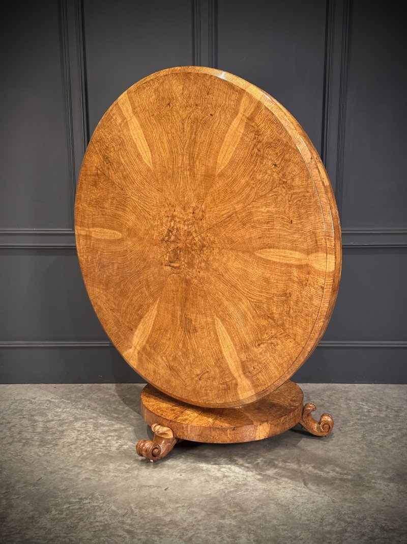Magnificent Pollard Oak Round Breakfast Table - Image 7