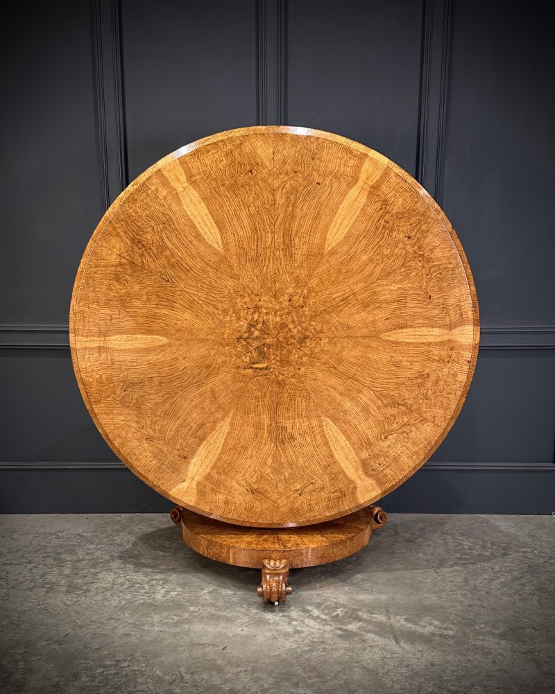 Magnificent Pollard Oak Round Breakfast Table - Image 9