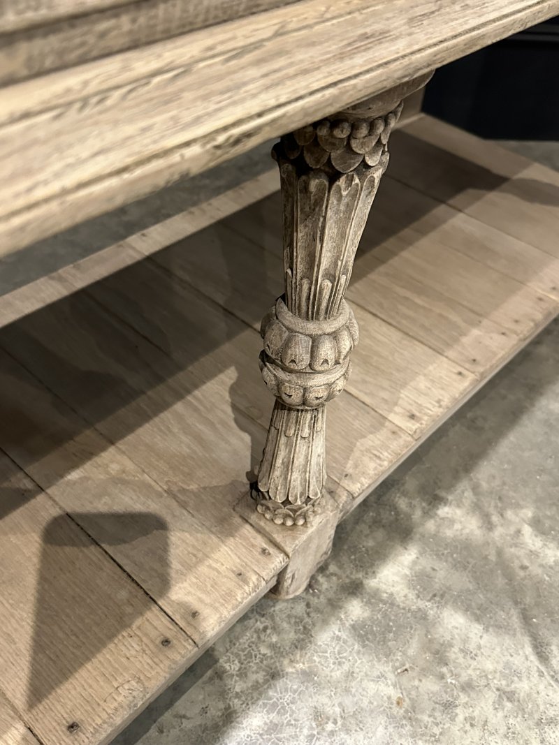 Carved Bleached Oak Potboard Dresser - Image 2
