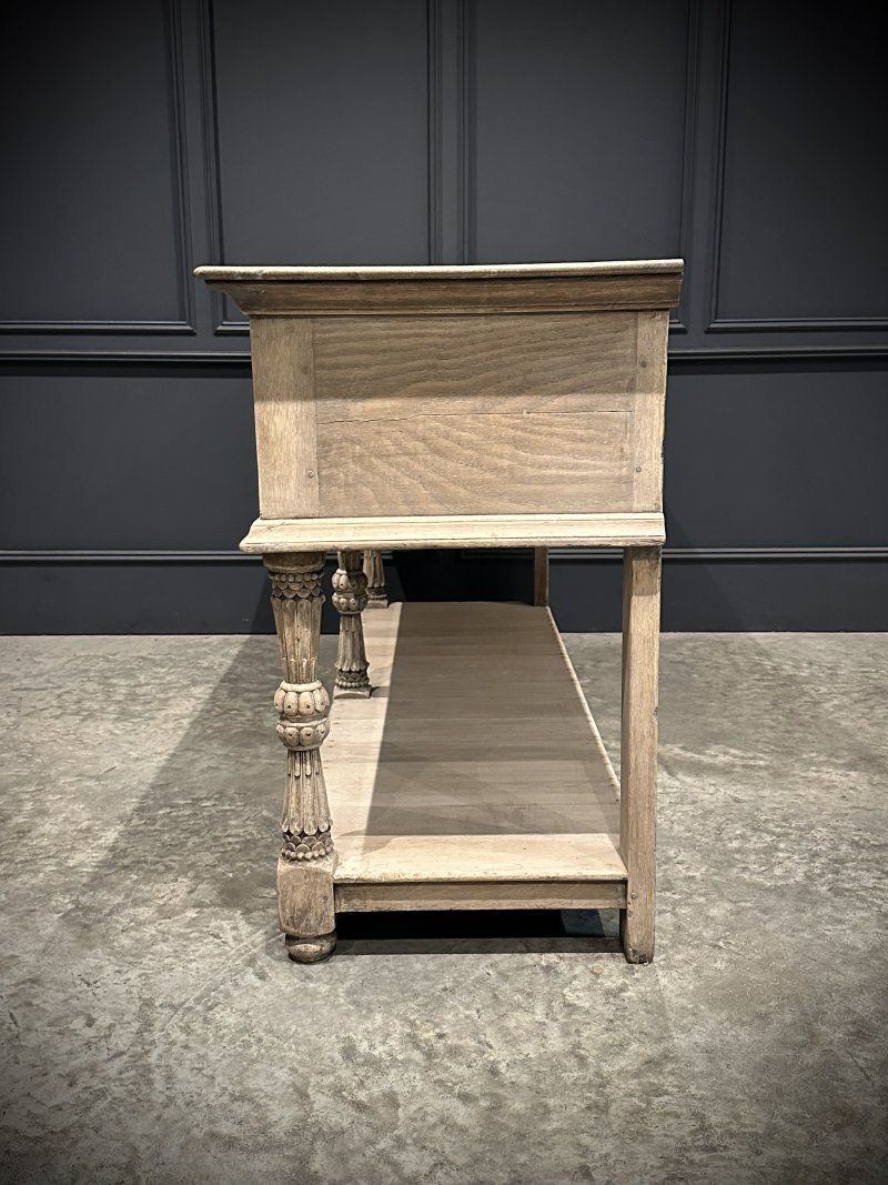 Carved Bleached Oak Potboard Dresser - Image 11