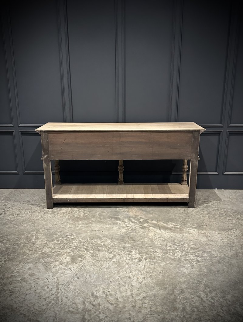 Carved Bleached Oak Potboard Dresser - Image 7