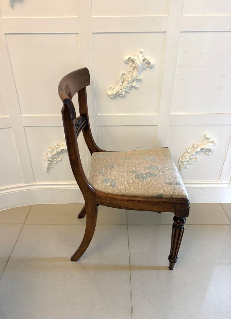 Antique English Regency Pair Rosewood Side Chairs - Image 6
