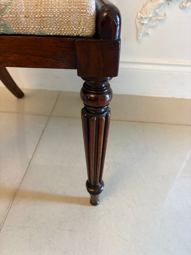 Antique English Regency Pair Rosewood Side Chairs - Image 13