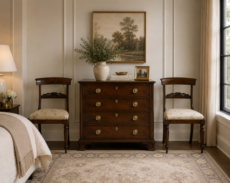 Antique English Regency Pair Rosewood Side Chairs - Image 3