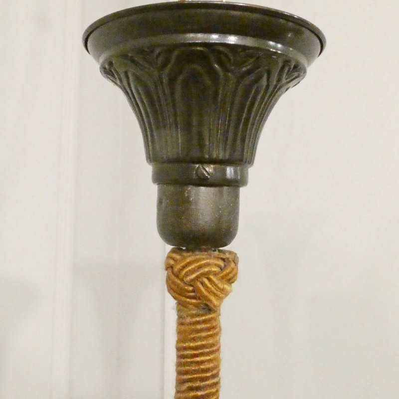 Art Deco Period Bronze & Alabaster Chandelier in the Empire Style - Image 19